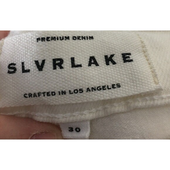 Slvr Lake Pants Women's Size 30 White Premium Denim Beatnik Cotton Blend - Picture 7 of 9